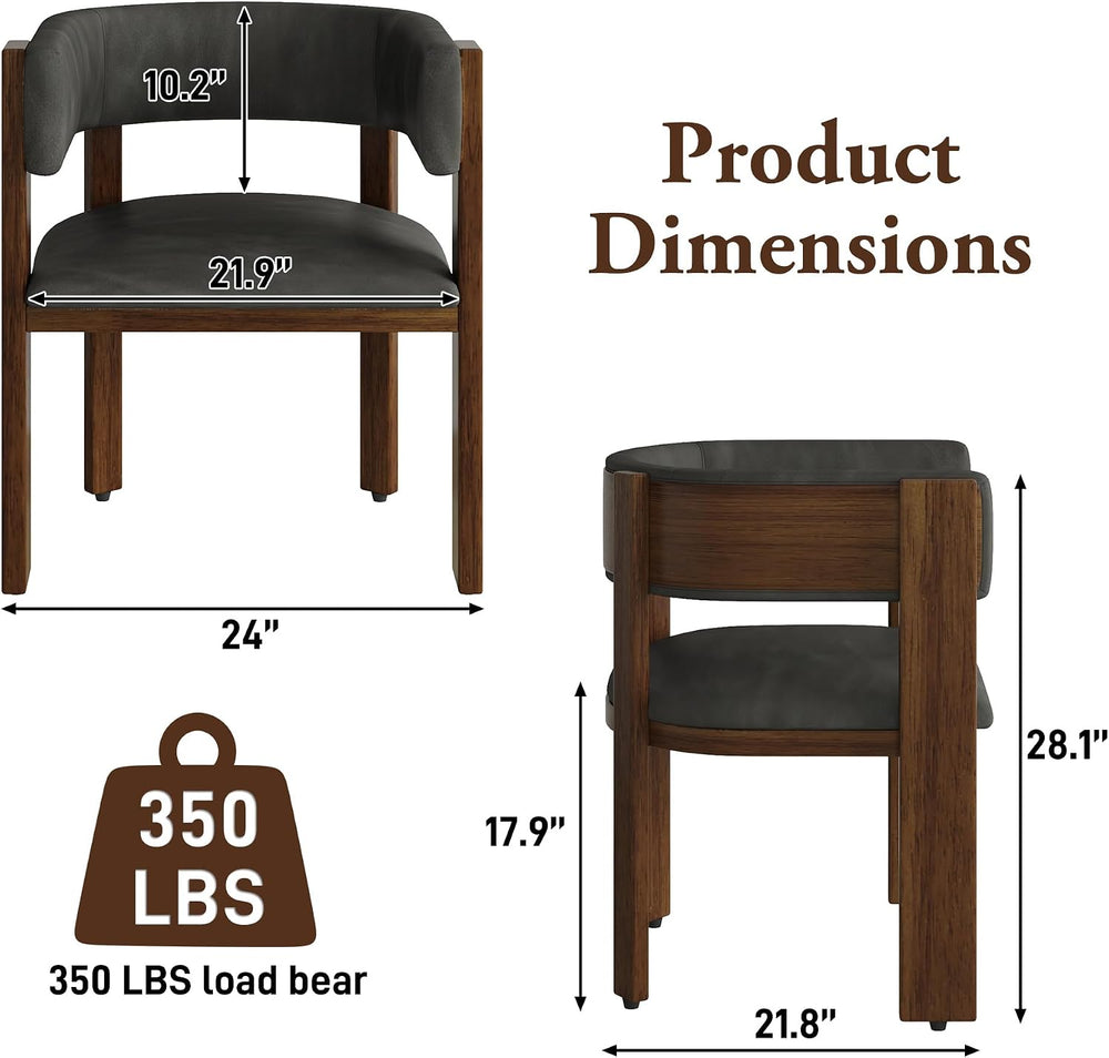 Squireewo Barrel Dining Chairs Set of 2, Modern Dining Room Chairs with Curve...