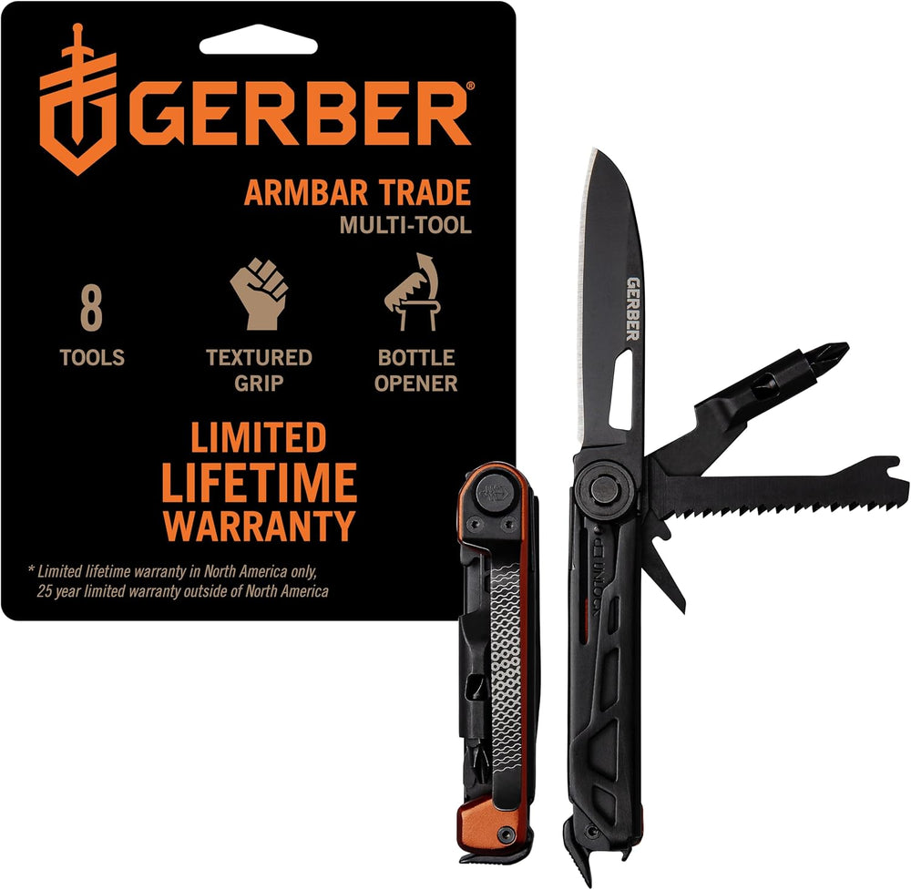 Gerber Armbar Trade EDC Pocket Knife Multitool, Bottle Opener, Burnt Orange