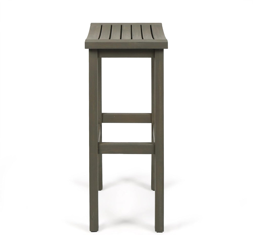 Christopher Knight Home Caribbean Outdoor 30" Acacia Wood Barstools, 4-P...