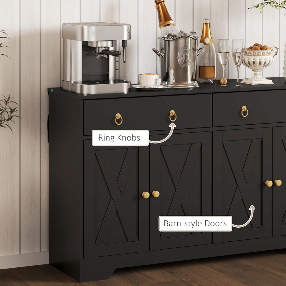 HOMCOM 48" Sideboard Buffet with Storage, Kitchen Storage Cabinet with 2...
