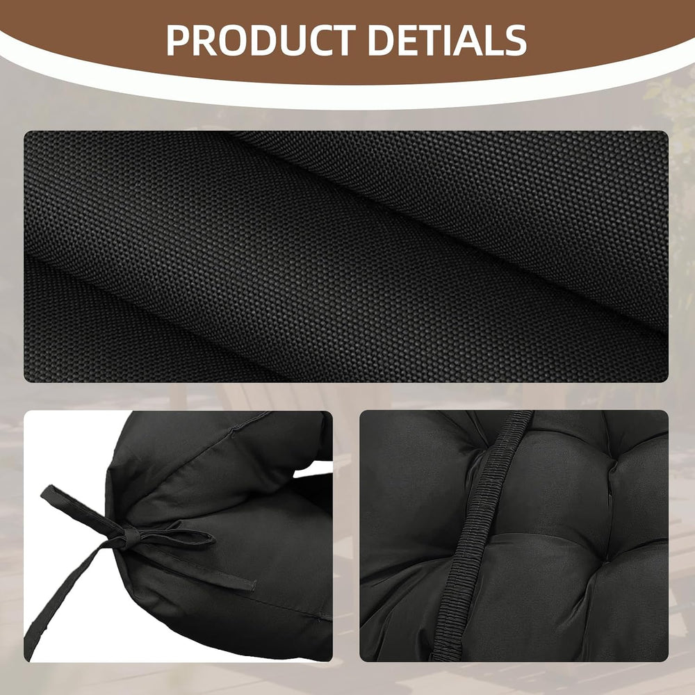 Outdoor Adirondack Chair Cushion 50x21x4 Inch, Black