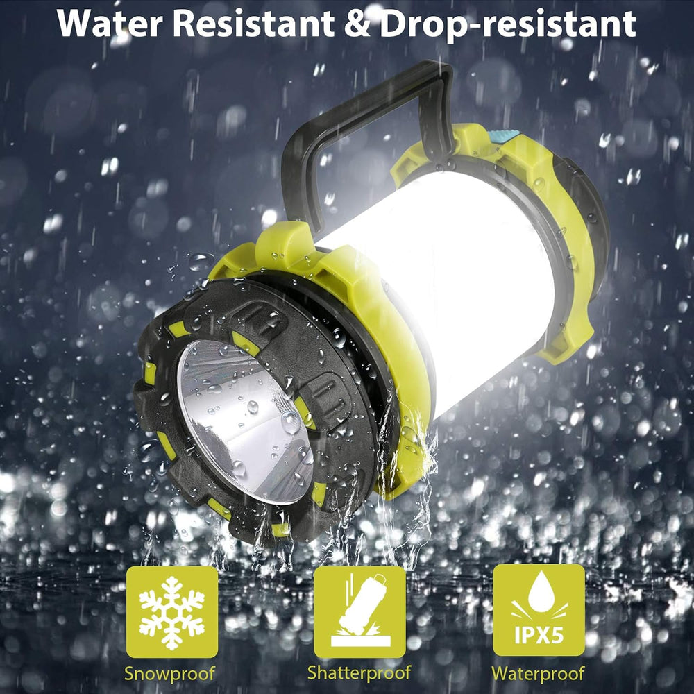 2 Pack Camping Lantern, Outdoor LED Camping Light, Rechargeable Flashlights