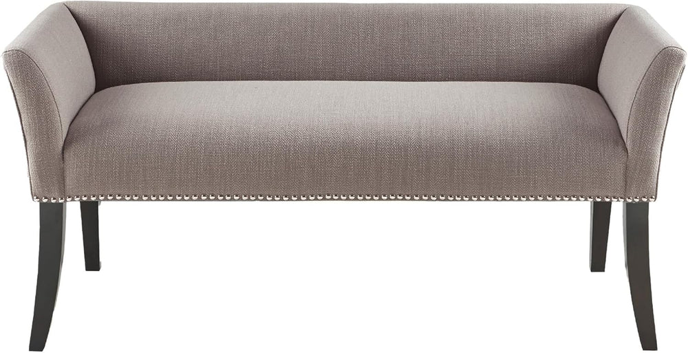 Madison Park Accent Bench, Upholstered with Nailhead Trim, & Padded Seat ...