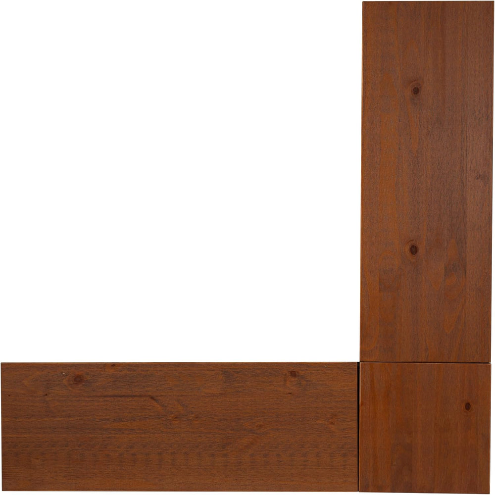 Linon Harris Black and Walnut Backless Kitchen Dining Nook with Hidden Storag...
