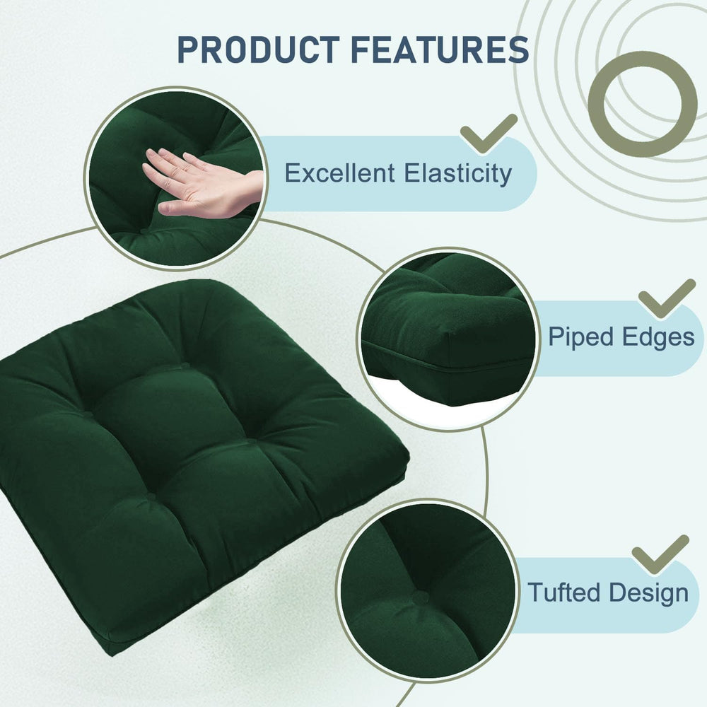 downluxe Outdoor Chair Cushions Set of 4 for Patio Furniture, Water Resistant...