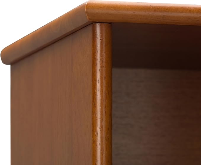 SIMPLIHOME Draper 35 inch Mid-Century Modern 6 Cubbie Bookcase with Drawer (S...