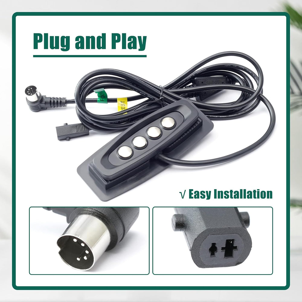 YUXIVCNE WPS4C10073 Power Recliner Controller for RMT with 4 Button 5 Male an...