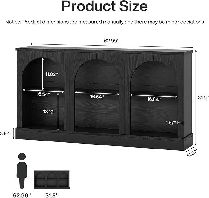 Tribesigns TV Stand for 55/60/65 Inch TV, Farmhouse Entertainment Center with...