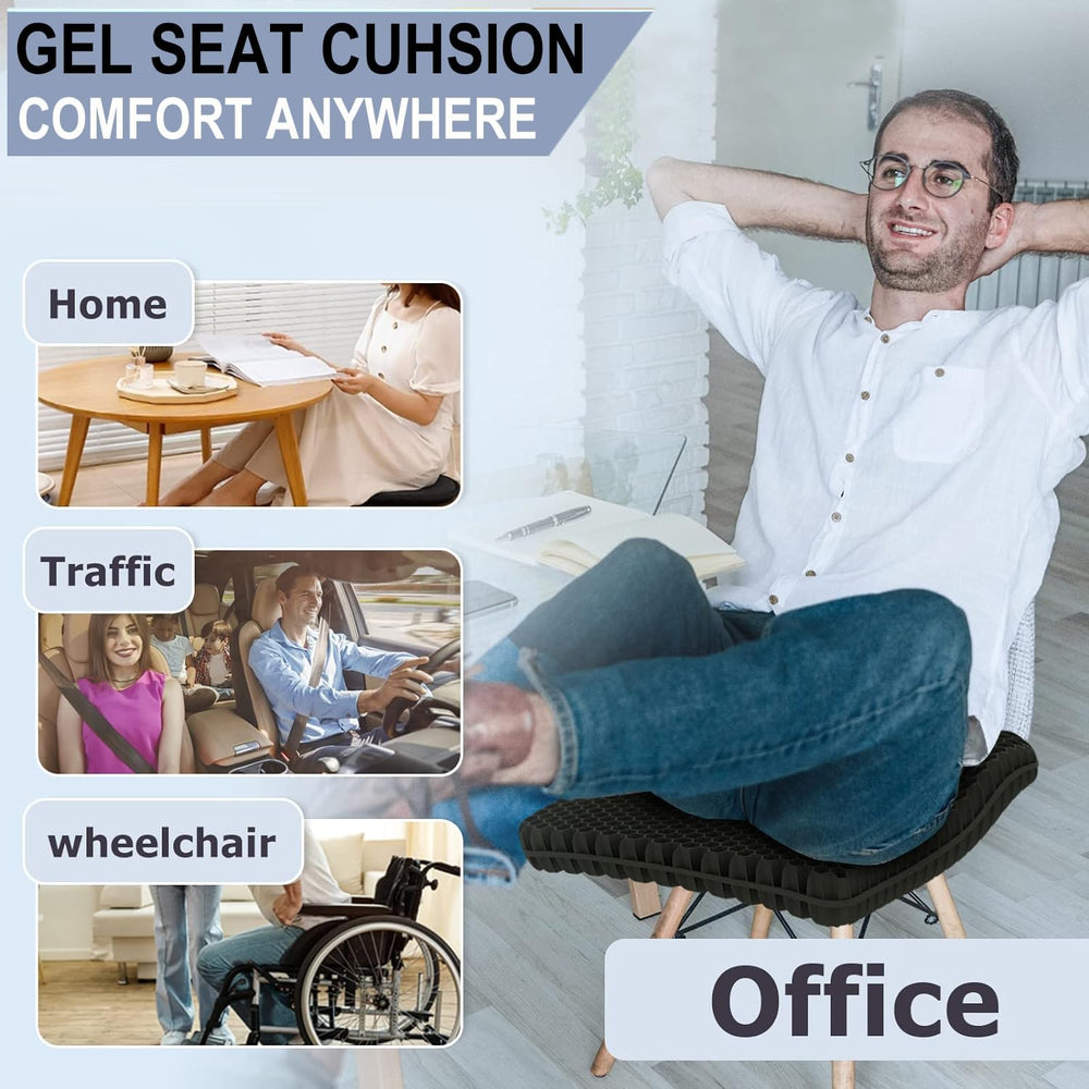 20" Gel Seat Cushion for Long Sitting(Jumbo&Thick) – Office Chair Cu...