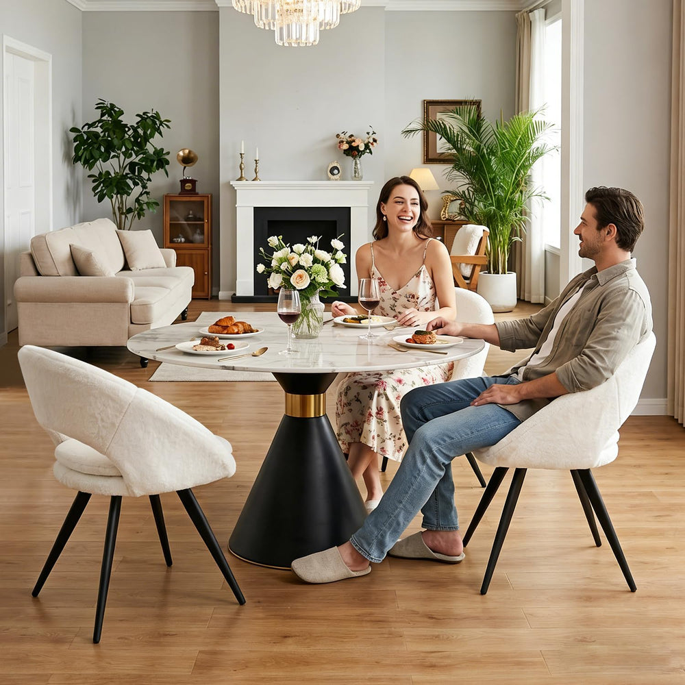 Modern Dining Chairs Set of 2 Upholstered Kitchen Chairs Dining Room Chairs C...