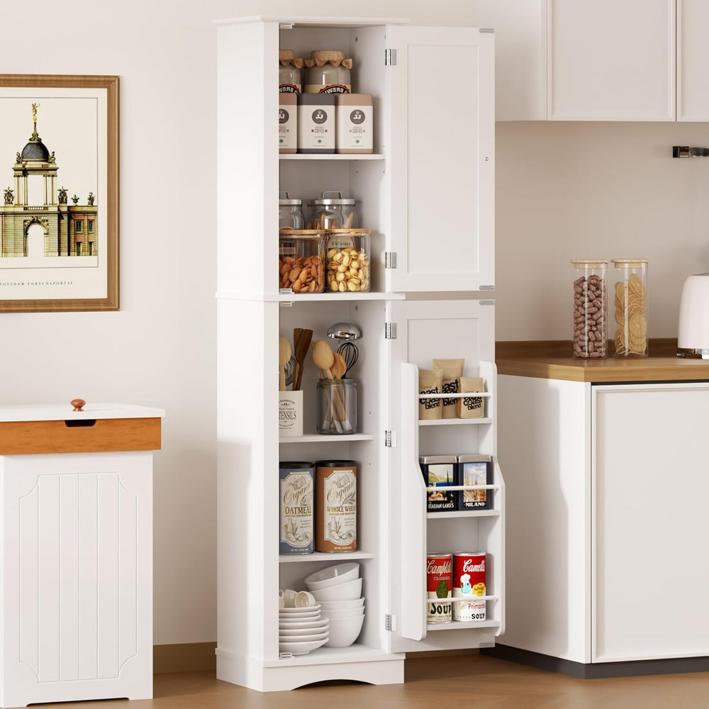 Function Home Tall Bathroom Storage Cabinet, 64" Slim Kitchen Pantry wit...