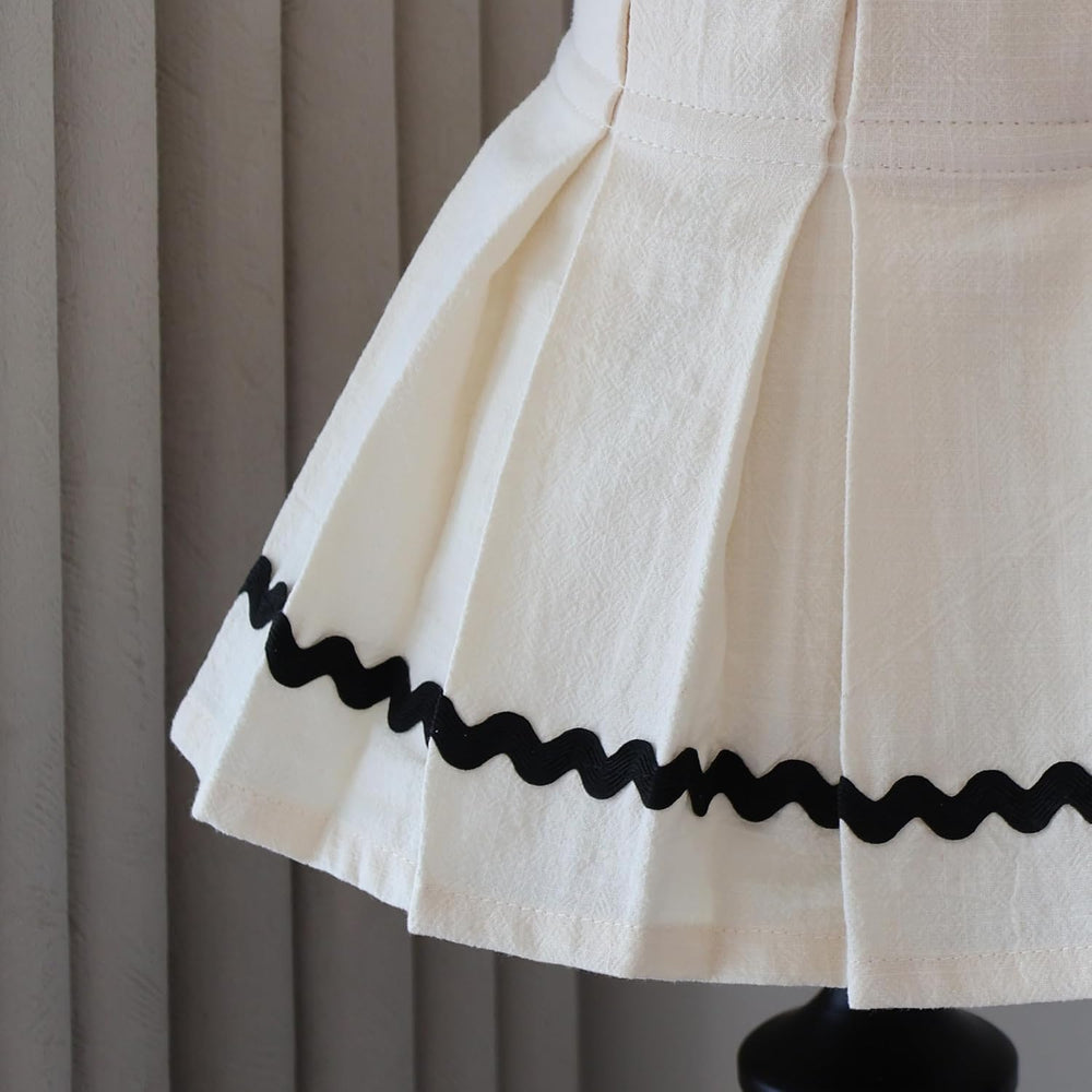 Pleated Fabric Lamp Shade with Bulb Clip Adapter, Detachable & Washable C...
