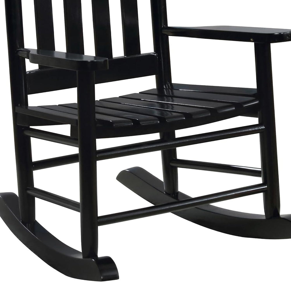 Black Slat Back Youth Rocking Chair