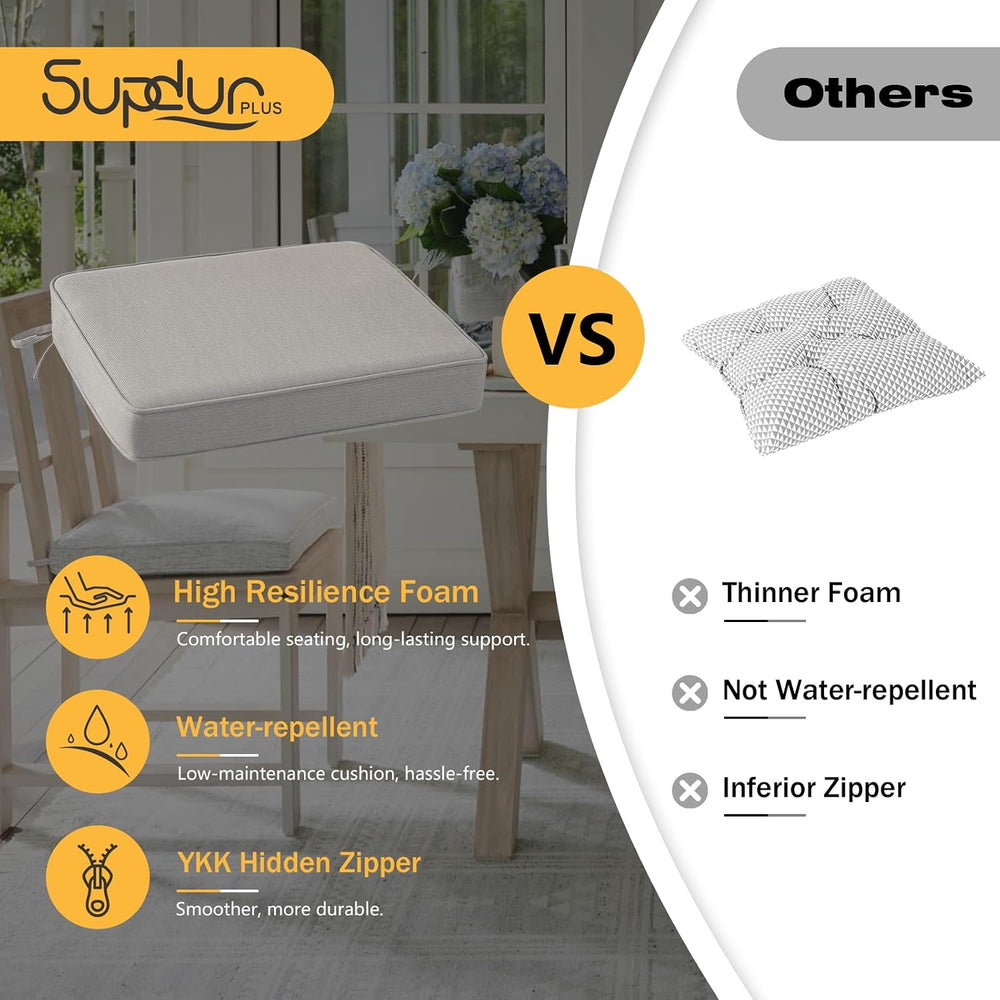 Outdoor Sunbrella Square Corner Seat Cushion, 19"x19"x3", Set ...