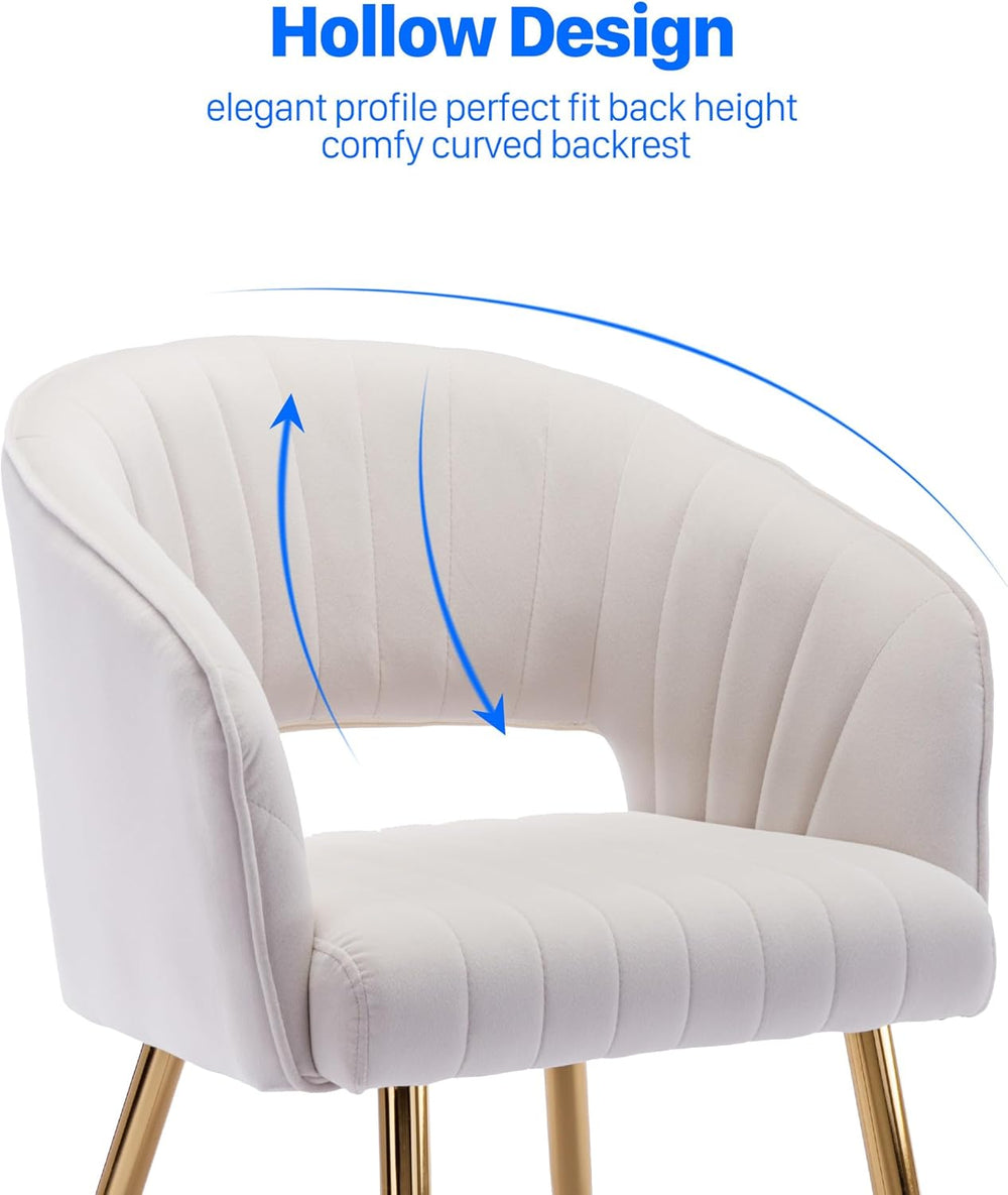 KCC Modern Velvet Desk Chair Accent Armchair Upholstered Tufted Chairs Dining...