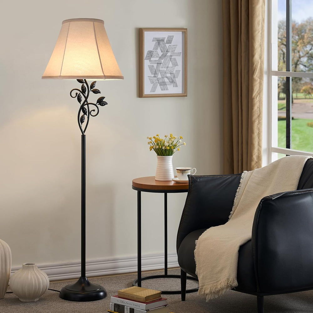 KD Lamp Shades Set of 2, 6x12x8.5 inch Natural Linen Lamp Shades for Table La...