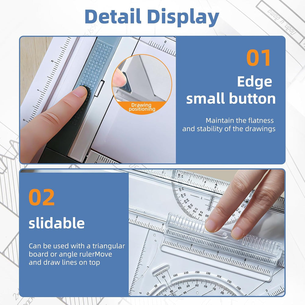 A3 Drawing Board Drafting Table Multifunctional Drawing Board Table with Clea...