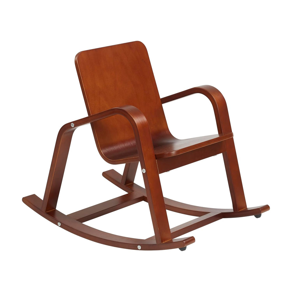ECR4Kids Bentwood Rocking Chair with Armrests, Montessori, Dark Walnut | Dura...