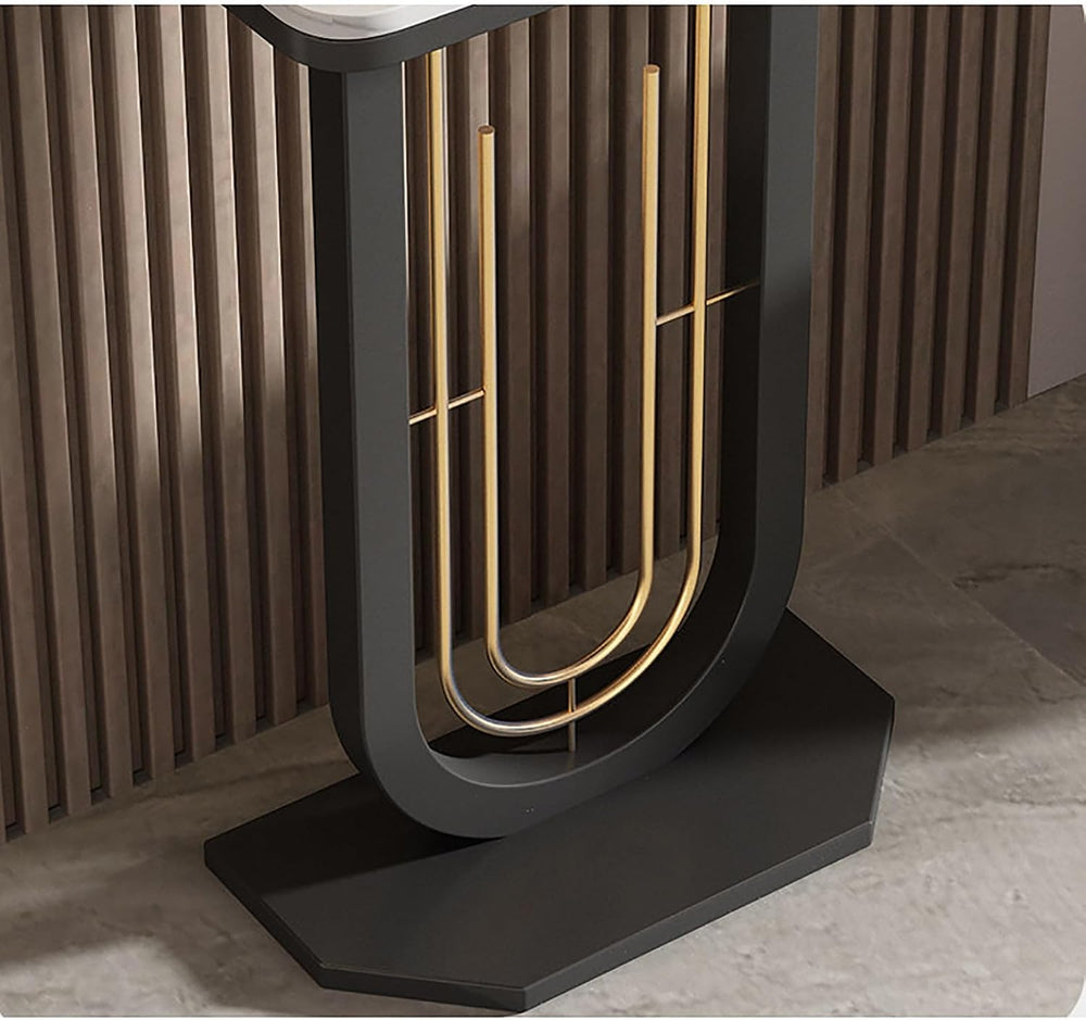Thin Entryway Table Iron Console Table Modern Console Accent Tables for Hotel...
