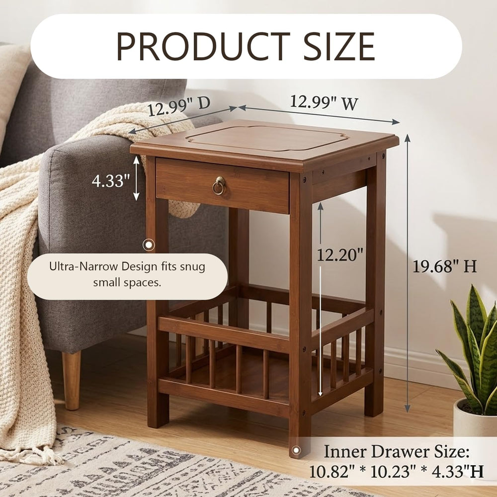 YUNMUARY-End Tables Living Room,Sofa Table, Farmhouse Side Table with Drawers...
