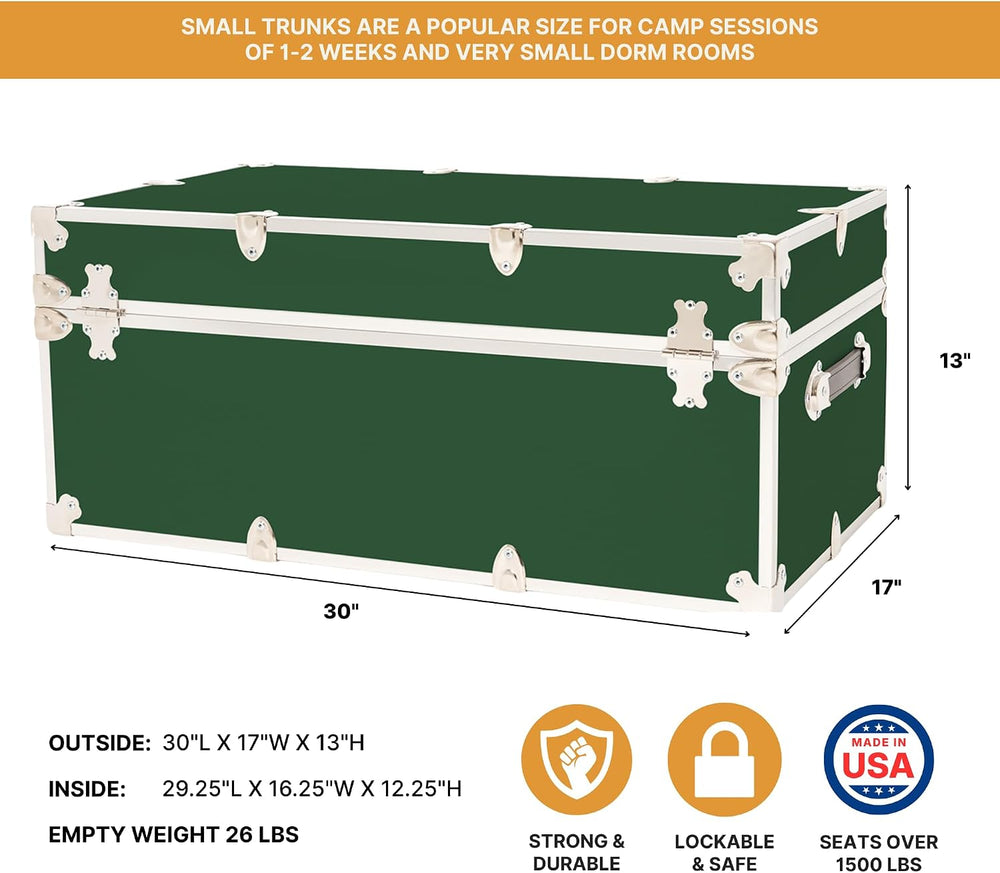 Rhino Classic Camp & College Trunk with Wheels, Footlocker, Dorm Storage ...