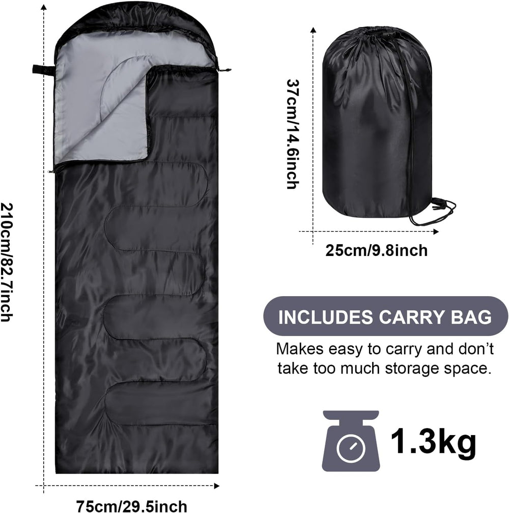 Tudomro 2 Pcs Camping Sleeping Bag for Adults Lightweight Packable Waterproof...