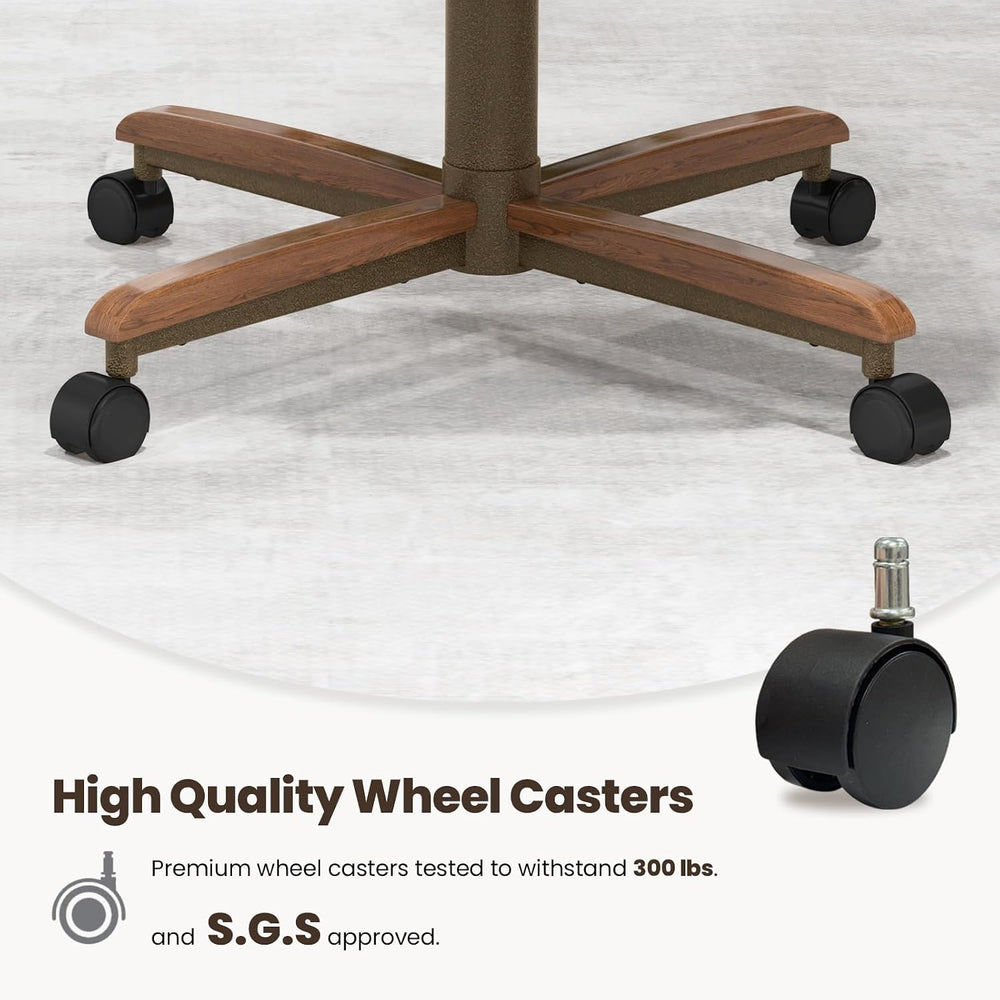 Chromcraft Douglas 4pc Swivel Kitchen Dining Chair - Fabric Mocha-Walnut | Pr...