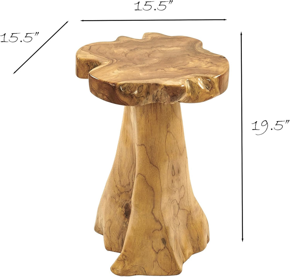 Greenage Solid Teak Wood Plant Stand 15.5" x 15.5" x 19.5" H |...