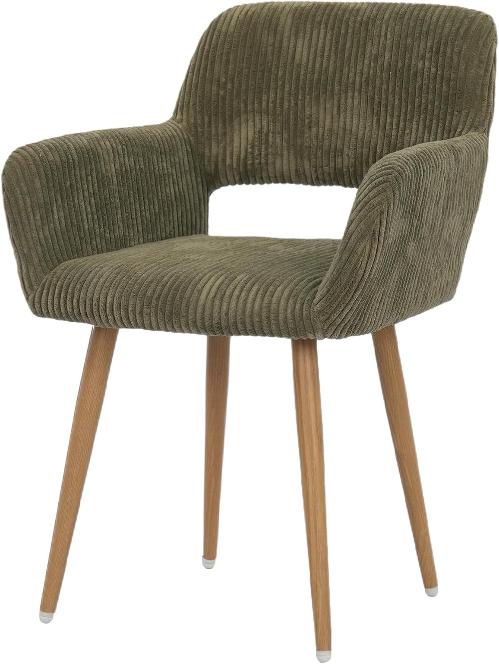 HENGJIANYI Home Corduroy Makeup Vanity Desk Chair no Wheels Armchair, Green |...