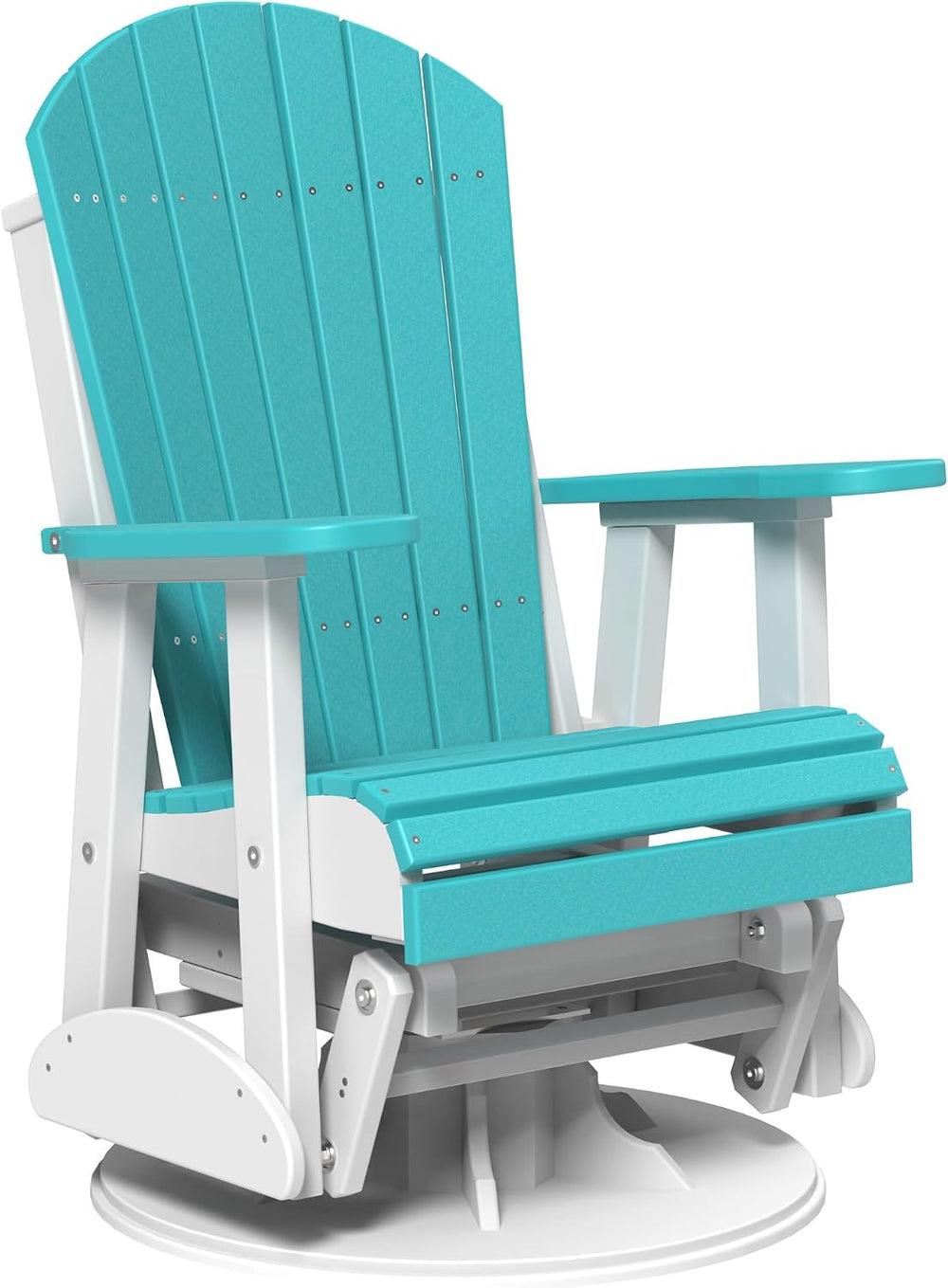 LuxCraft 2' Adirondack Outdoor Swivel Glider Chair, Patio Gliding Rocker,...