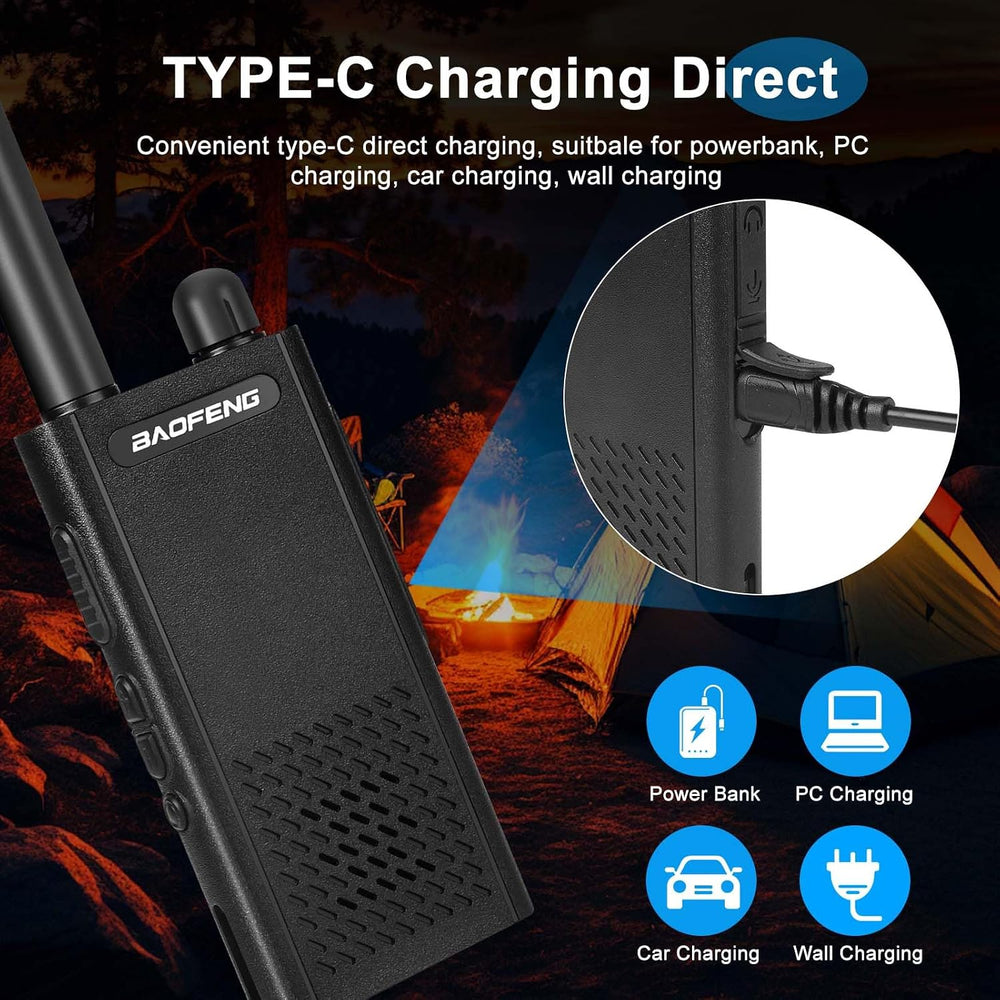 Baofeng T26 Walkie Talkies Long Range, Rechargeable Li-ion Battery 16 FRS Cha...