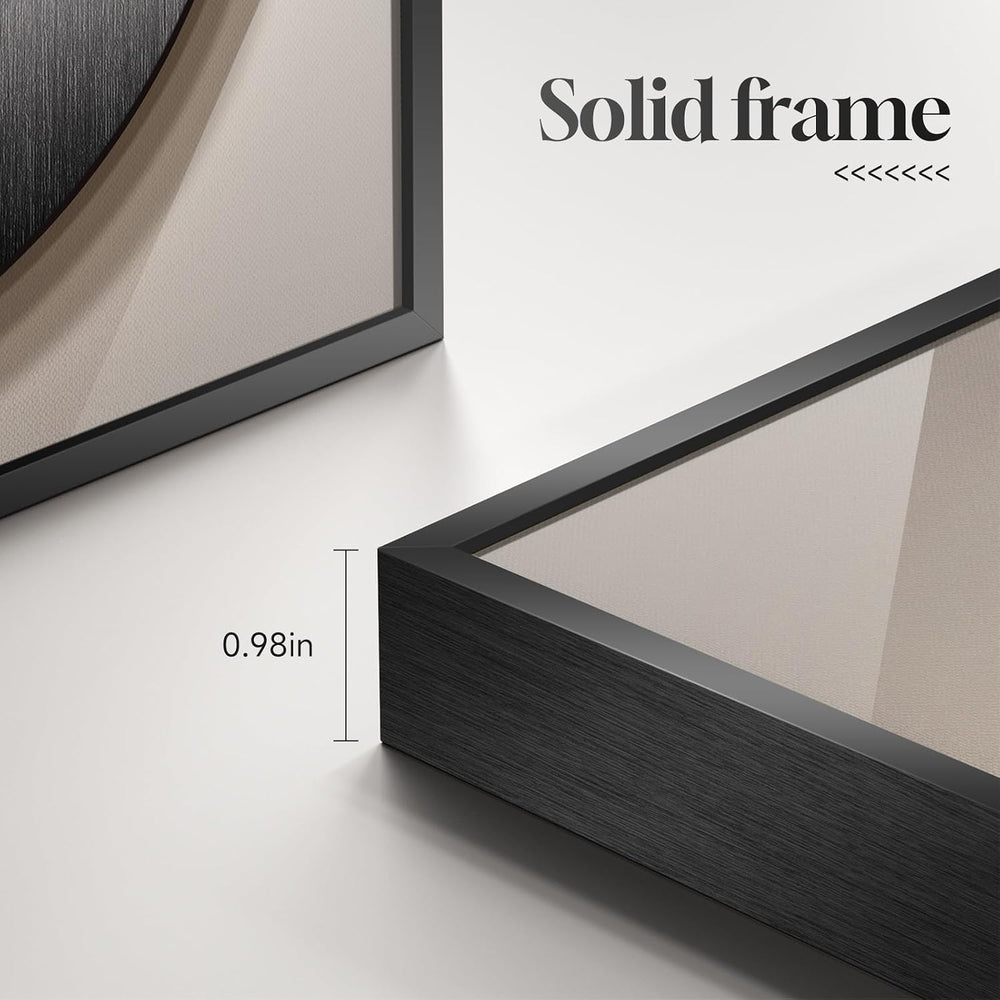 Large Framed Modern Elegant Wall Art for Living Room, 3 Piece 24x36 In