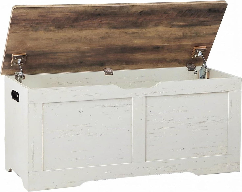 Timberer 39.4" Storage Chest, Storage Trunk with 2 Safety Hinges, Wooden...