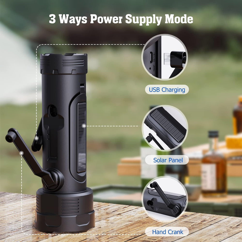 NOAA Emergency Weather Radio, Portable Solar Hand Crank Flashlight Radio