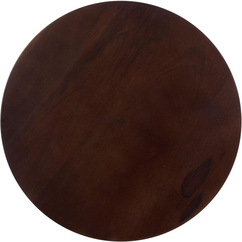 SAFAVIEH Home Collection - Zenon Dark Brown Solid Wood Accent Table with Open...