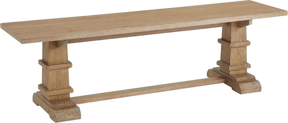 Crosley Furniture Joanna Wood Dining Bench for Entryway or Mudroom, Rustic Brown