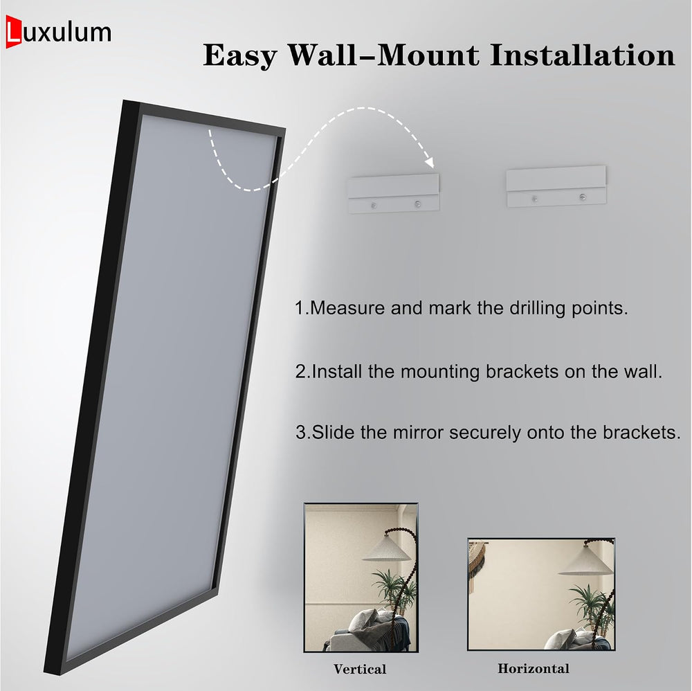 Black Framed Bathroom Mirror for Over Sink 20x24