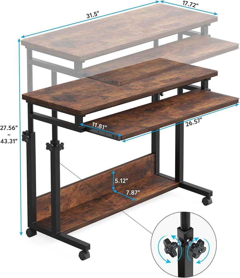 Tribesigns Portable Desk for Sofa and Bed, Height Adjustable Laptop Table Sma...