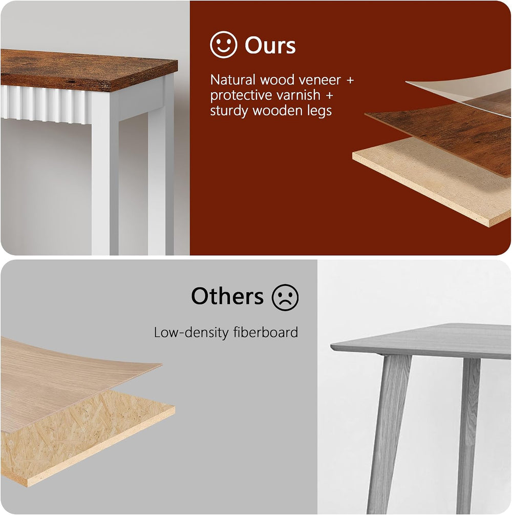 FAVOOSTY 31.5" Entryway Table, Console Tables for Entryway with Shelves,...