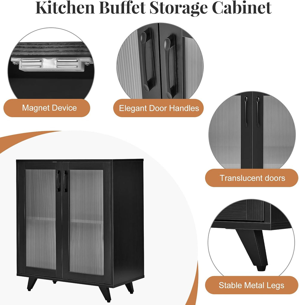Panana Kitchen Buffet Server Table Accent Sideboard Cupboard Server Buffet Co...