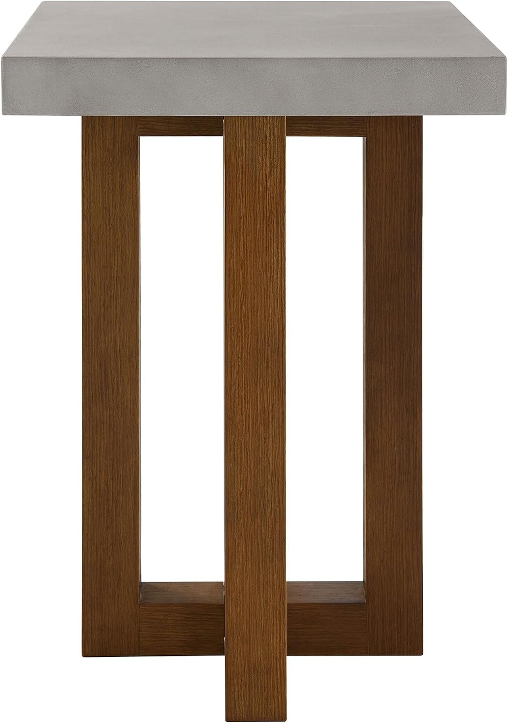 Acme Keven Transitional Composite Wood Square End Table in Walnut/Gray