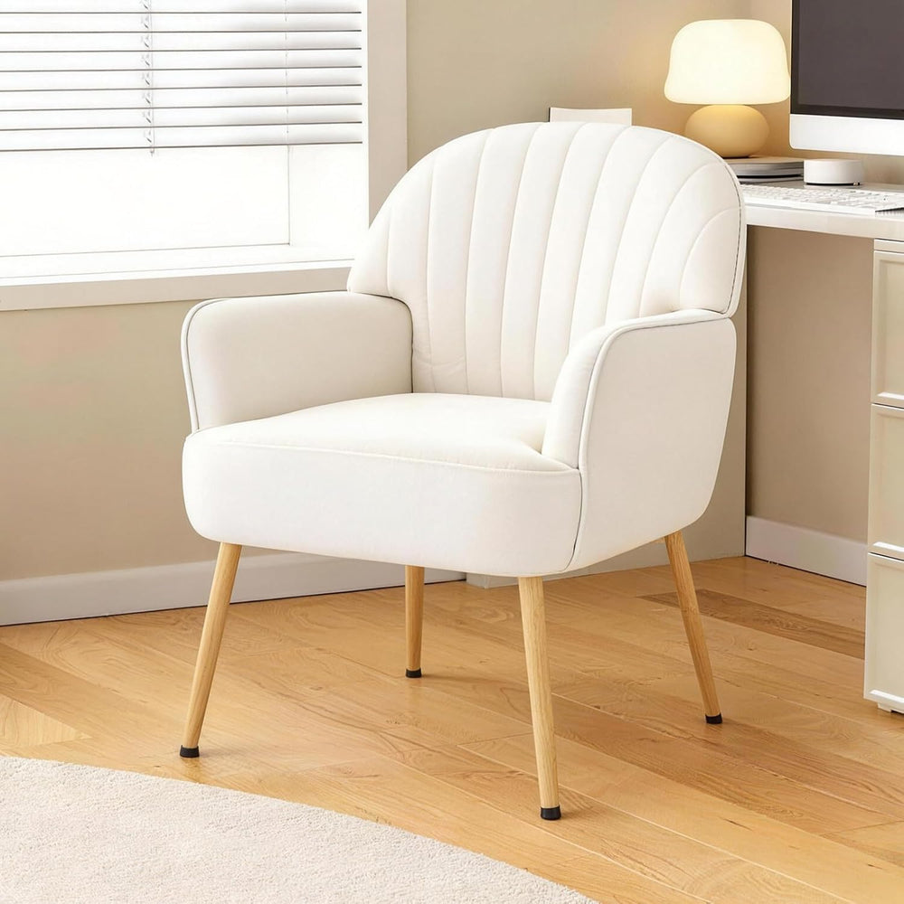 Velvet Accent Chair, Modern Upholstered Single Living Room Chairs with Tufted...