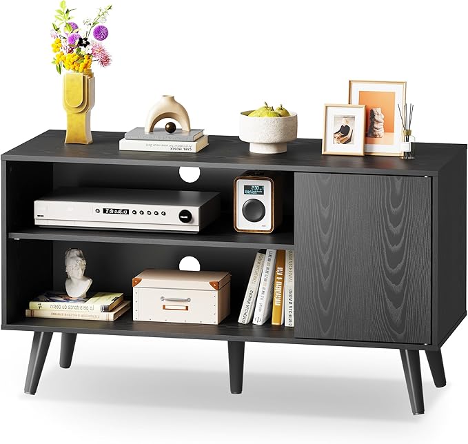 WLIVE TV Stand for 43 Inch TV, Small Entertainment Center with Storage Cabine...