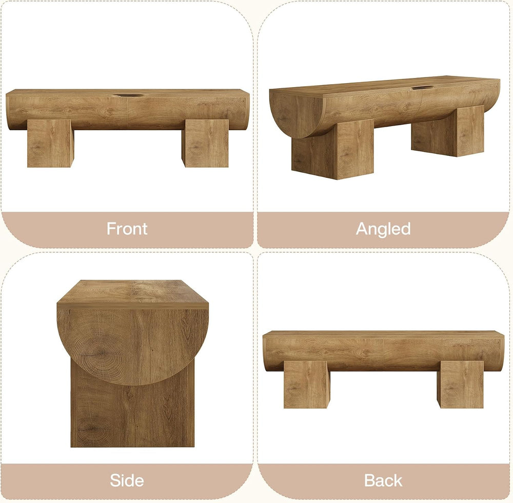 Tribesigns 55" Storage Bench with 2 Safety Hinges, Farmhouse Shoe Bench ...