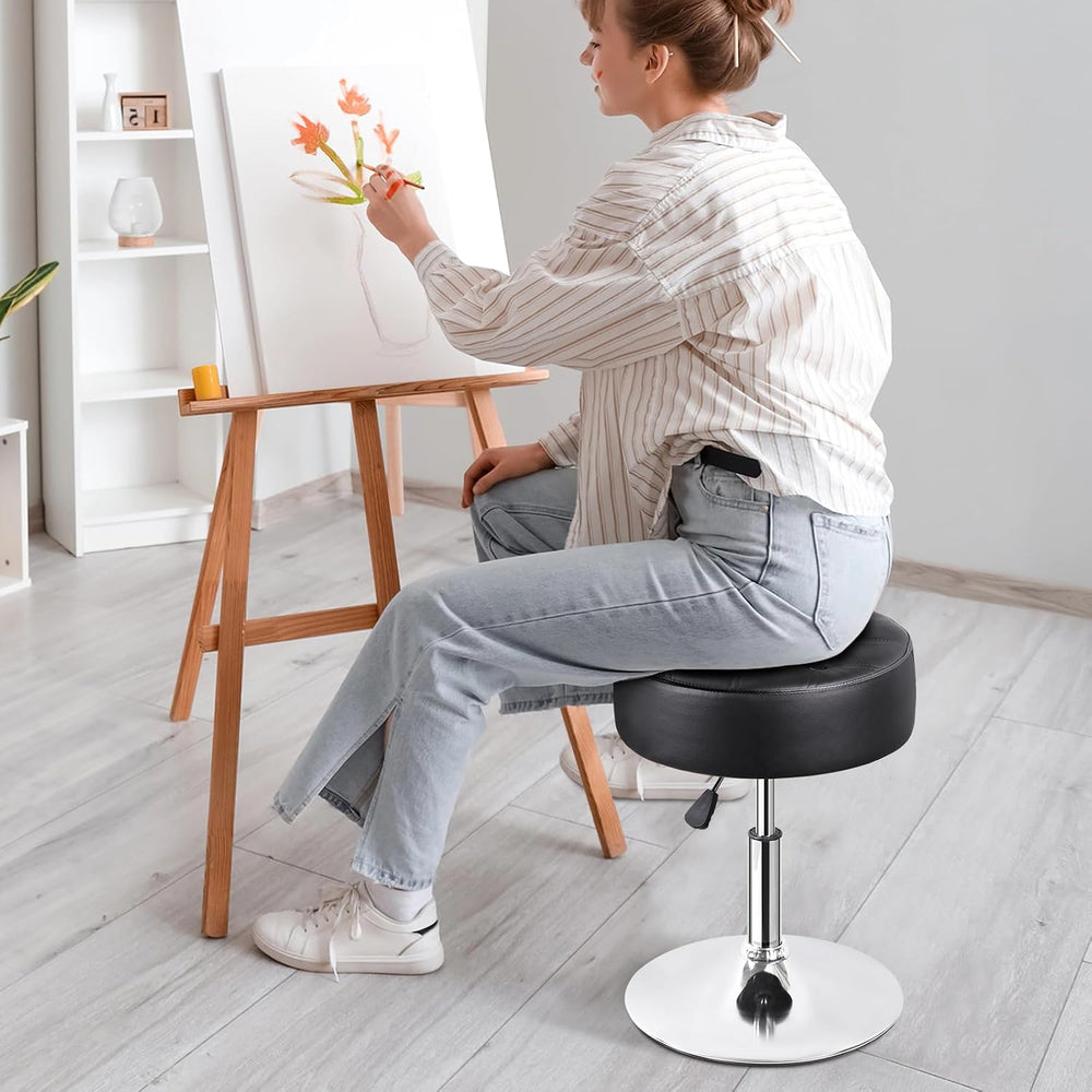 JupiterForce Adjustable Vanity Stool Chair for Makeup, 360° Swivel Makeup Van...