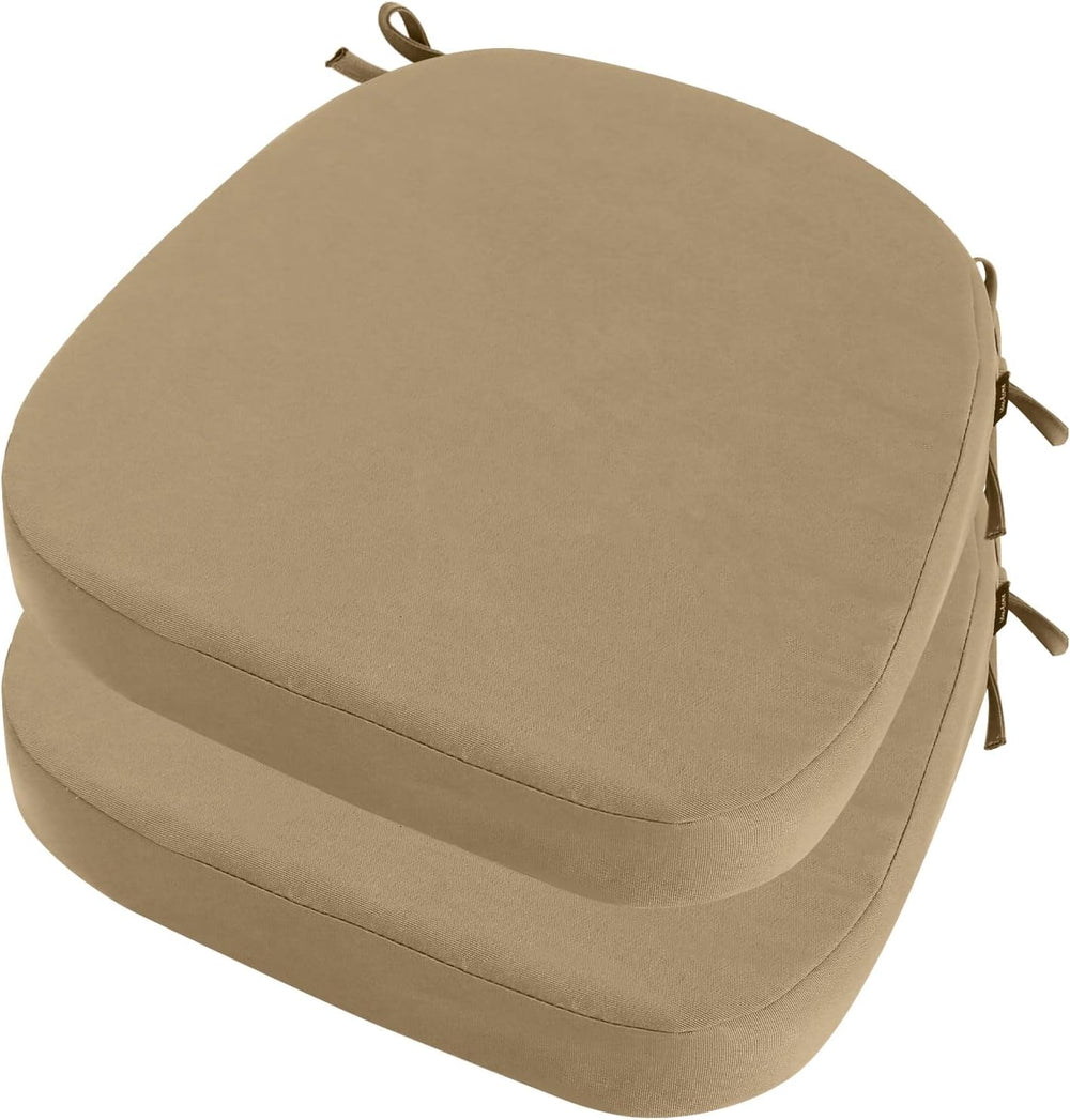 idee-home Outdoor Chair Cushions Set of 2, 17" x 17" D-Shaped