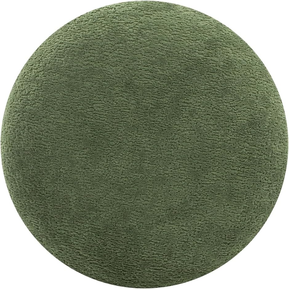 Jennifer Taylor Home Fuji 15" Mushroom Footstool Ottoman in Moss Green F...