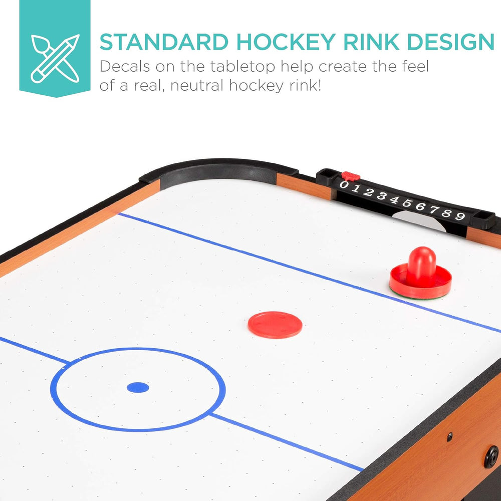 Best Choice Products Portable Tabletop Air Hockey Table for Game Room w/ 100V...