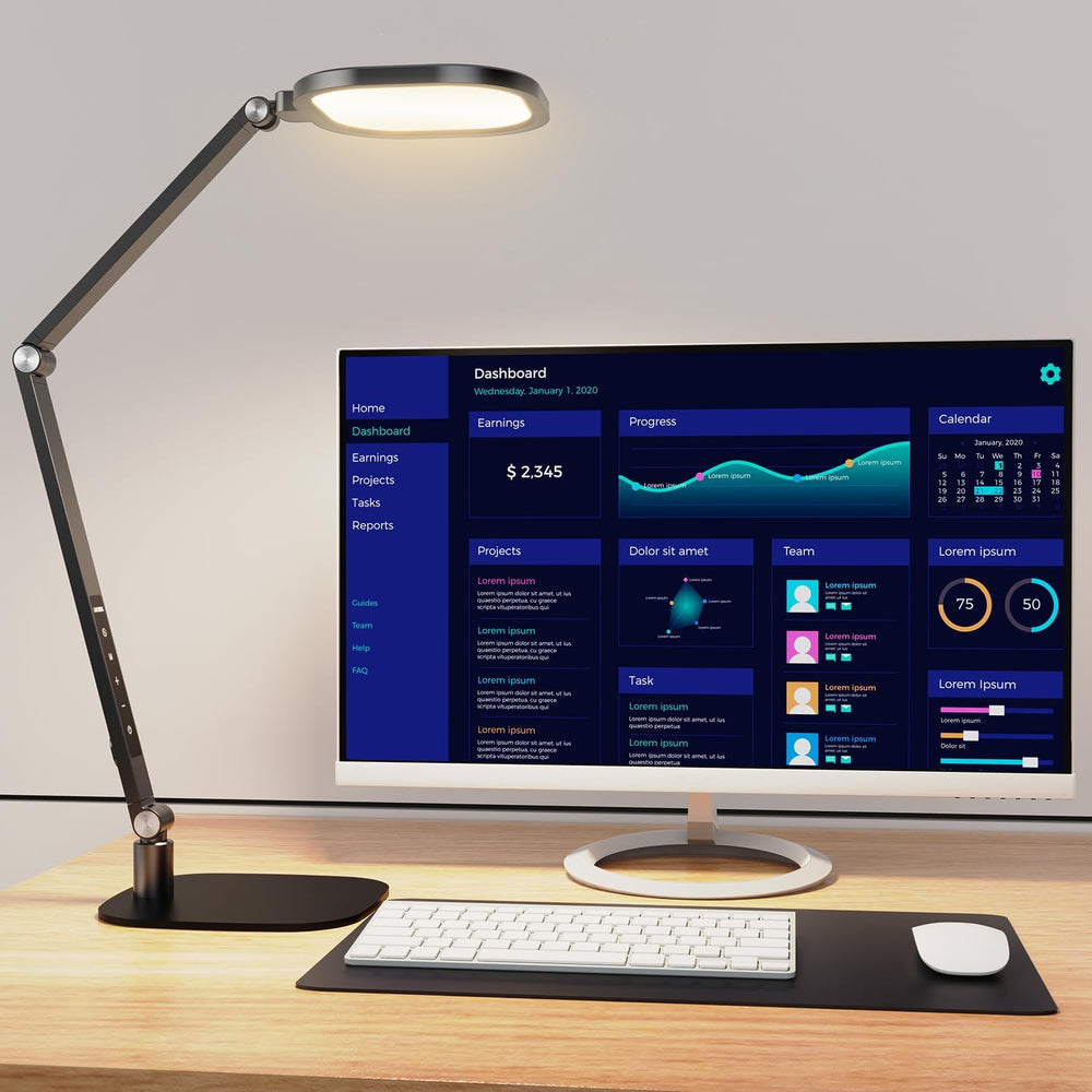 LitONES LED Desk Lamp for Home Office, Soft Edge-lit Design - Modern Style