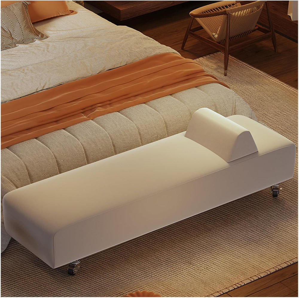 Modern Bedroom Bench, Entryway for Living Room End of Bed Accent Ottoman Entr...